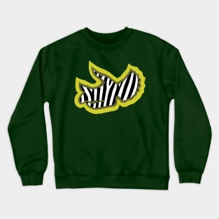 Zebra Print Triceratops Crewneck Sweatshirt